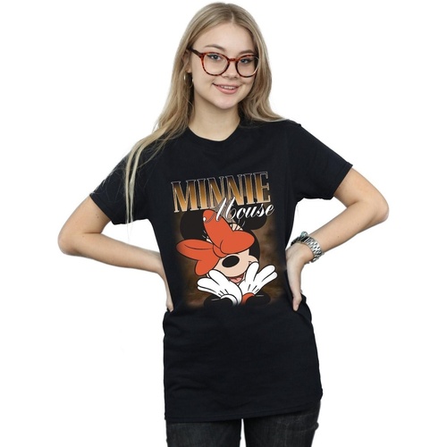 textil Mujer Camisetas manga larga Disney Minnie Mouse Bow Montage Negro