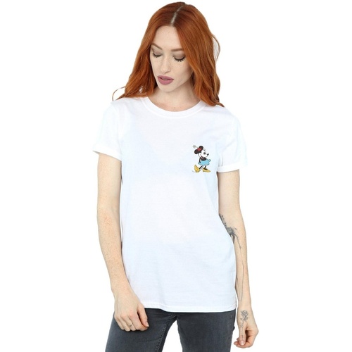 textil Mujer Camisetas manga larga Disney Minnie Mouse Kick Chest Blanco