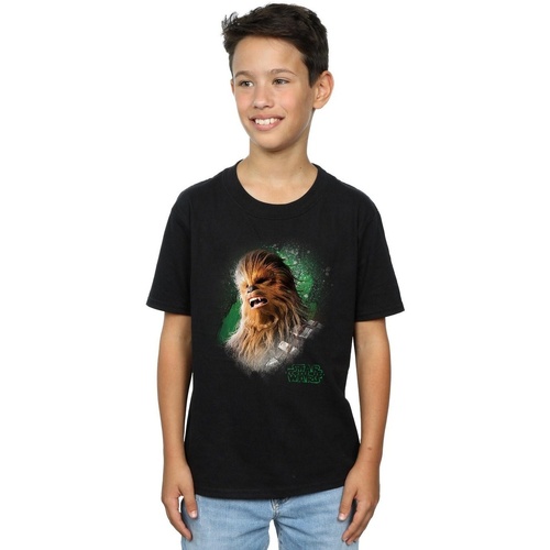 textil Niño Camisetas manga corta Disney The Last Jedi Chewbacca Brushed Negro