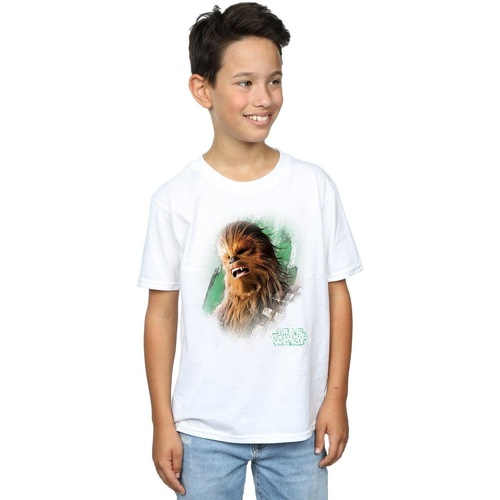 textil Niño Camisetas manga corta Disney The Last Jedi Chewbacca Brushed Blanco
