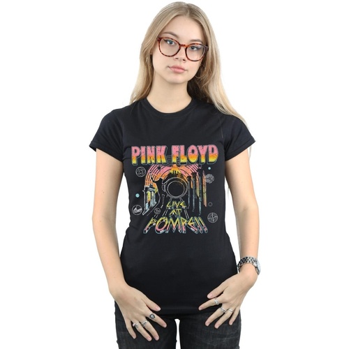 textil Mujer Camisetas manga larga Pink Floyd Live At Pompeii Negro