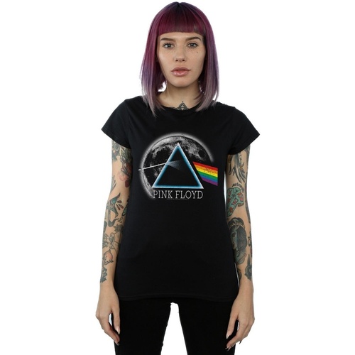 textil Mujer Camisetas manga larga Pink Floyd Dark Side Of The Moon Distressed Negro