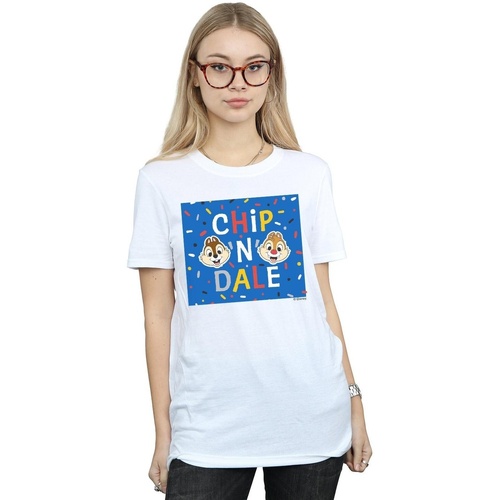 textil Mujer Camisetas manga larga Disney Chip N Dale Blue Frame Blanco