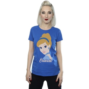 textil Mujer Camisetas manga larga Disney Cinderella Silhouette Azul