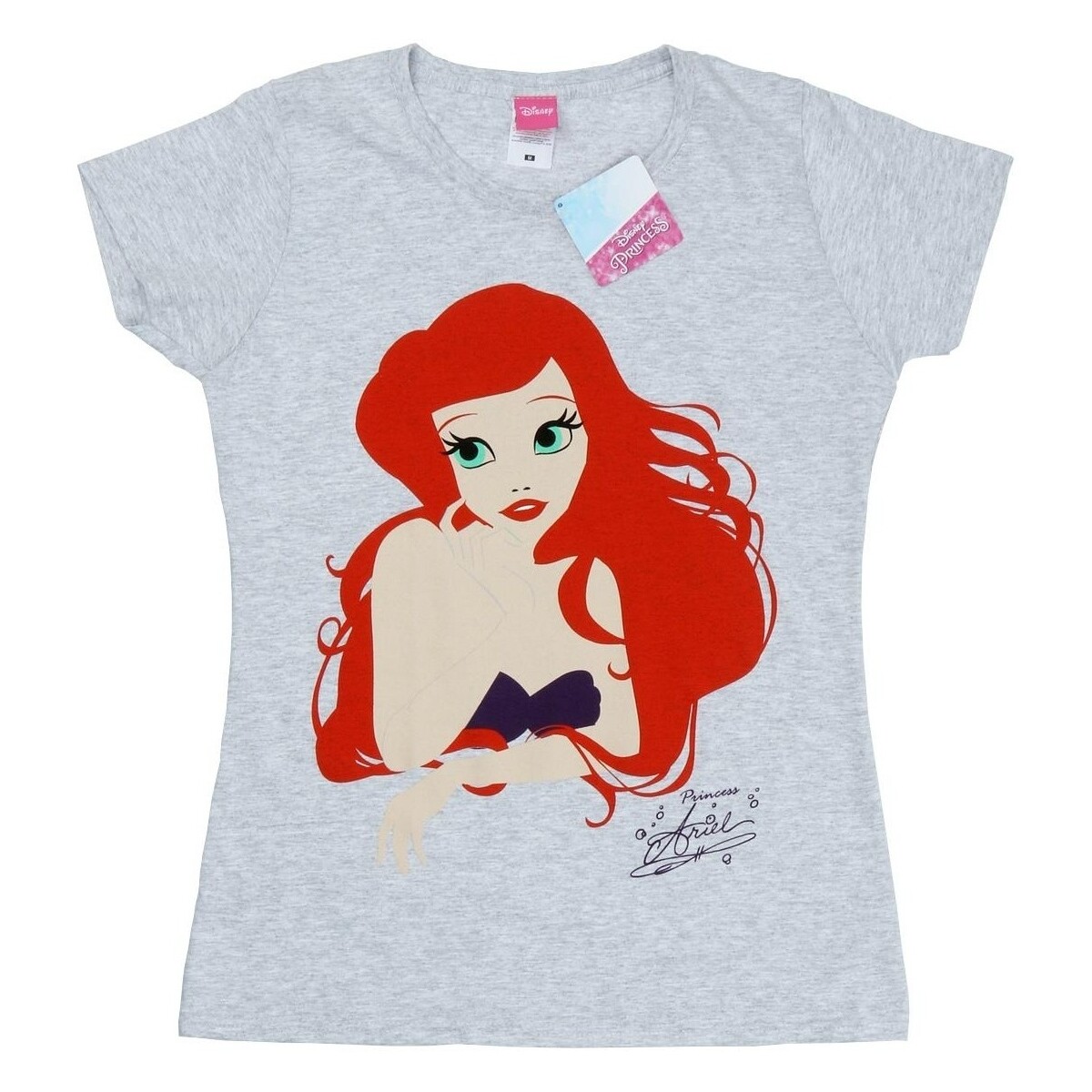 textil Mujer Camisetas manga larga Disney The Little Mermaid Ariel Silhouette Gris