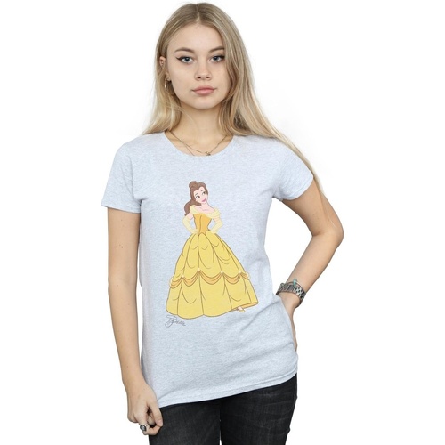 textil Mujer Camisetas manga larga Disney Classic Belle Gris