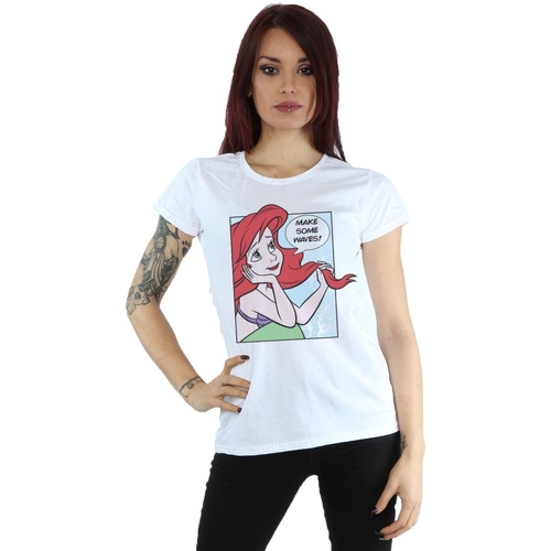 textil Mujer Camisetas manga larga Disney Ariel Pop Art Blanco