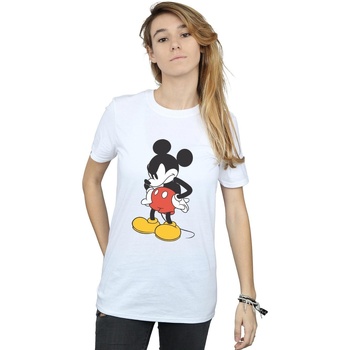 textil Mujer Camisetas manga larga Disney Mickey Mouse Angry Look Down Blanco