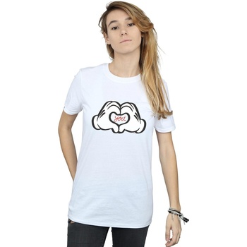 textil Mujer Camisetas manga larga Disney Mickey Mouse Loves You Blanco