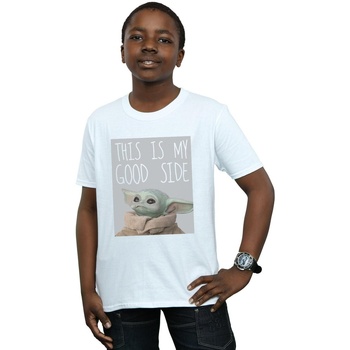 textil Niño Tops y Camisetas Disney The Mandalorian The Child Good Side Blanco