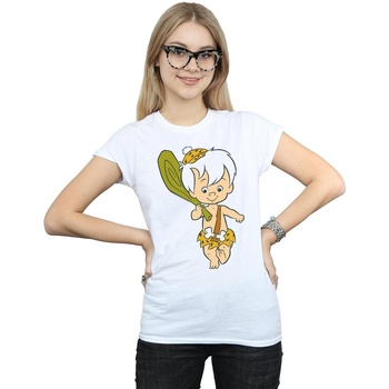 textil Mujer Camisetas manga larga The Flintstones Bamm Bamm Classic Pose Blanco