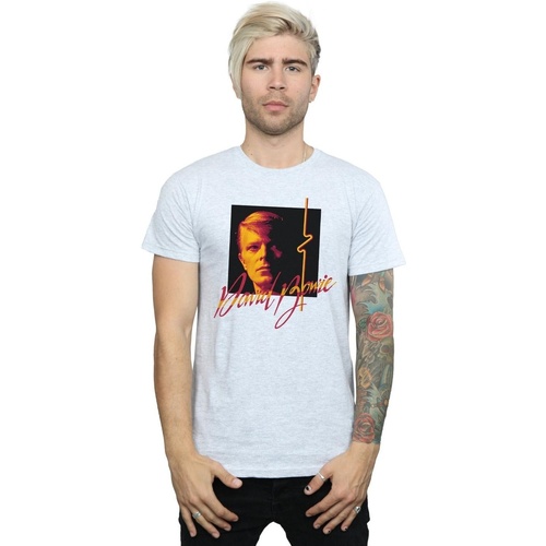 textil Hombre Camisetas manga larga David Bowie Photo Angle 90s Gris