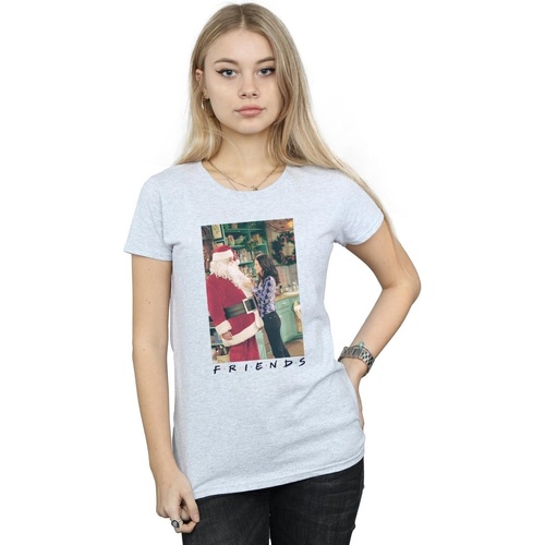 textil Mujer Camisetas manga larga Friends Chandler Claus Gris
