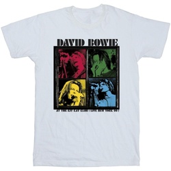 textil Hombre Camisetas manga larga David Bowie At The Kit Kat Club Pop Art Blanco