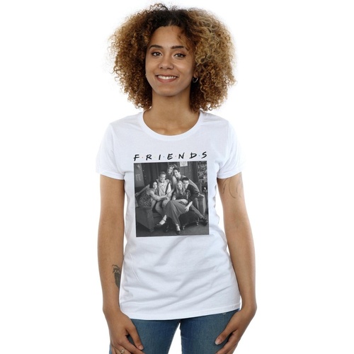 textil Mujer Camisetas manga larga Friends Black And White Photo Blanco