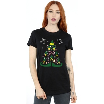 textil Mujer Camisetas manga larga Elf Christmas Tree Negro