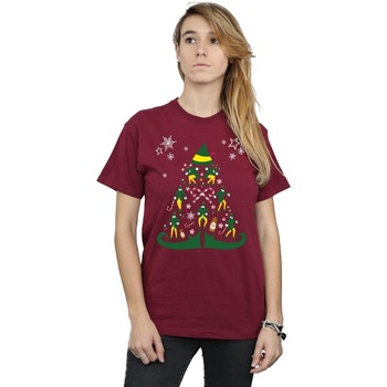 textil Mujer Camisetas manga larga Elf Christmas Tree Multicolor