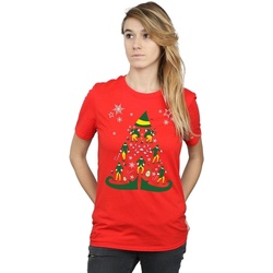 textil Mujer Camisetas manga larga Elf Christmas Tree Rojo