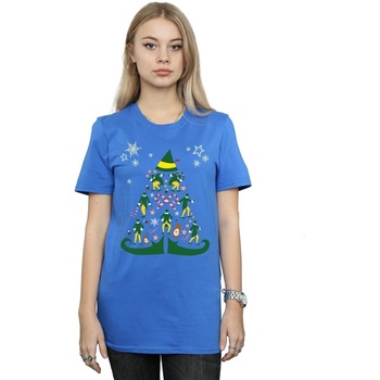 textil Mujer Camisetas manga larga Elf Christmas Tree Azul