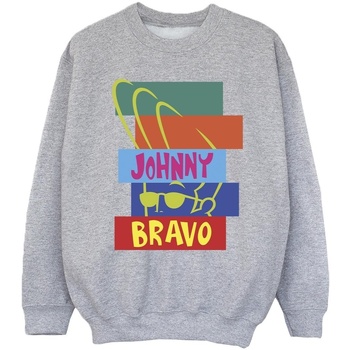 textil Niña Sudaderas Johnny Bravo Rectangle Pop Art Gris