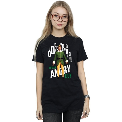 textil Mujer Camisetas manga larga Elf Angry Negro