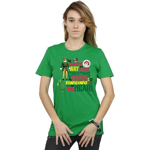 textil Mujer Camisetas manga larga Elf Christmas Cheer Verde