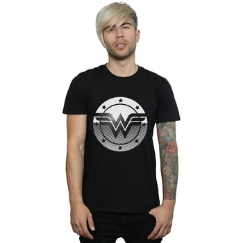 textil Hombre Camisetas manga larga Dc Comics Wonder Woman Spot Logo Negro