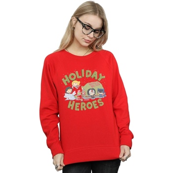 textil Mujer Sudaderas Dc Comics Justice League Christmas Delivery Rojo