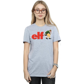 textil Mujer Camisetas manga larga Elf Crouching Logo Gris