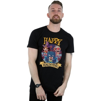 textil Hombre Camisetas manga larga Dc Comics Super Friends Happy Haunting Negro