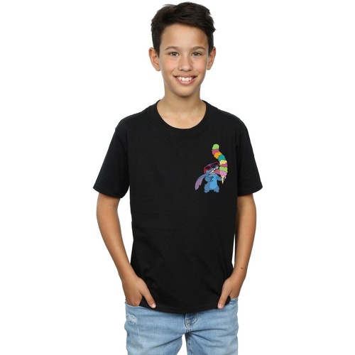 textil Niño Camisetas manga corta Disney Lilo And Stitch Ice Cream Negro