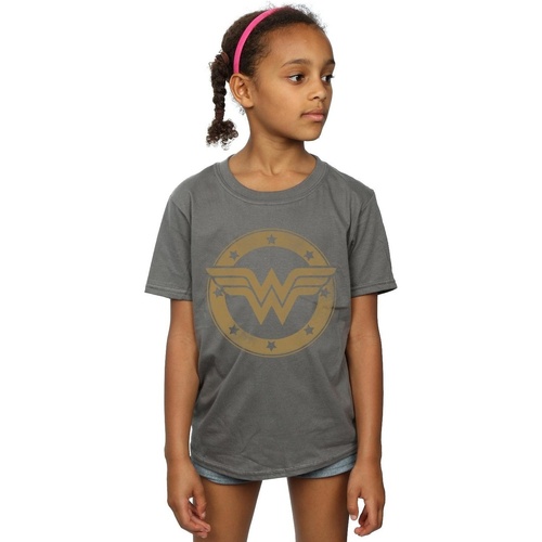 textil Niña Camisetas manga larga Dc Comics Wonder Woman Shield Multicolor