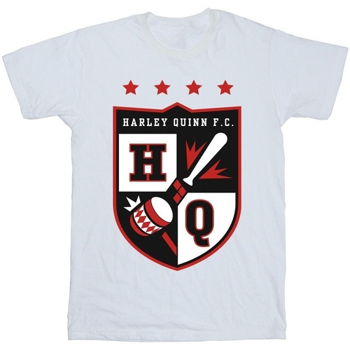textil Niña Camisetas manga larga Justice League Harley Quinn FC Pocket Blanco