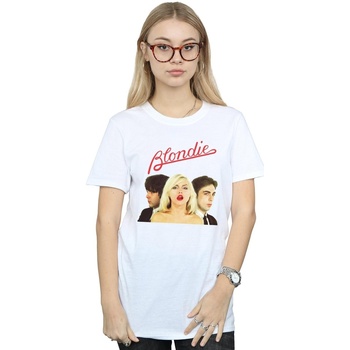 textil Mujer Camisetas manga larga Blondie Band Trio Blanco