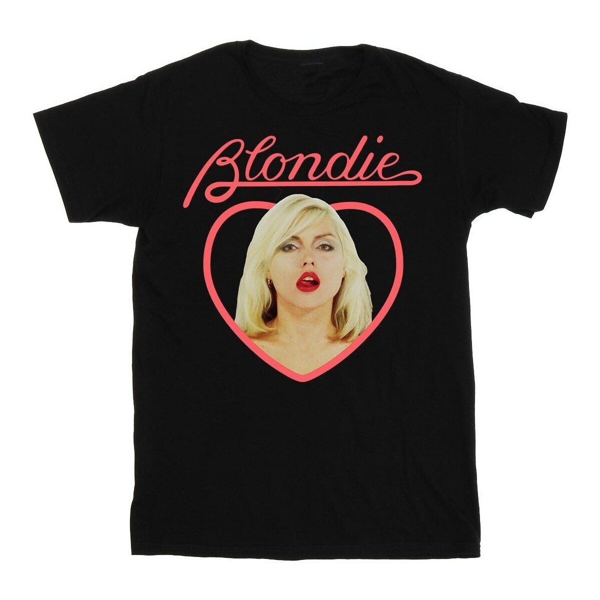 textil Mujer Camisetas manga larga Blondie Heart Face Negro