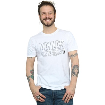 textil Hombre Camisetas manga larga Dallas TV Series Logo Blanco