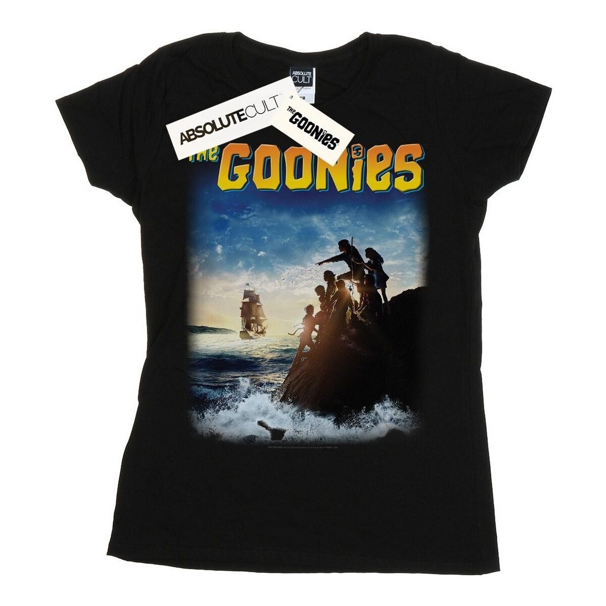 textil Mujer Camisetas manga larga Goonies Ship Poster Negro