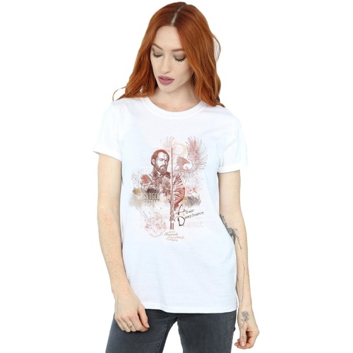 textil Mujer Camisetas manga larga Fantastic Beasts Albus Dumbledore Blanco