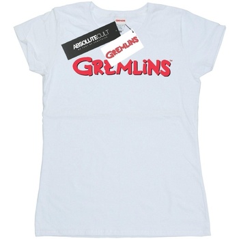 textil Mujer Camisetas manga larga Gremlins Text Logo Blanco