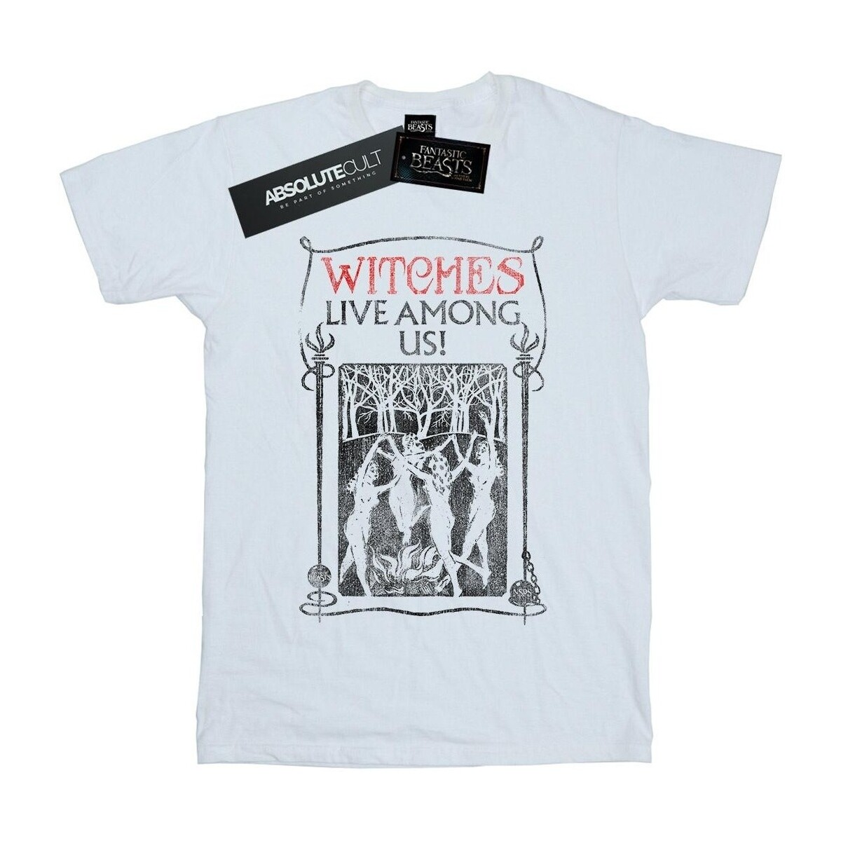 textil Mujer Camisetas manga larga Fantastic Beasts Witches Live Among Us Blanco