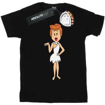textil Mujer Camisetas manga larga The Flintstones Wilma Flintstone Classic Pose Negro