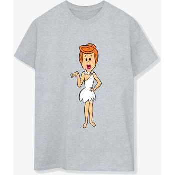 textil Mujer Camisetas manga larga The Flintstones Wilma Flintstone Classic Pose Gris