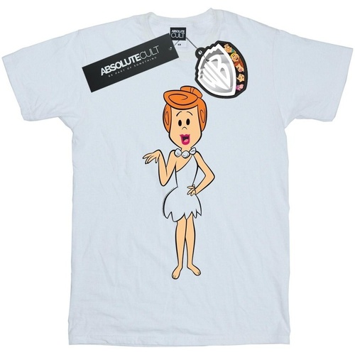 textil Mujer Camisetas manga larga The Flintstones Wilma Flintstone Classic Pose Blanco