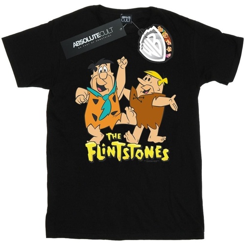 textil Mujer Camisetas manga larga The Flintstones Fred And Barney Negro