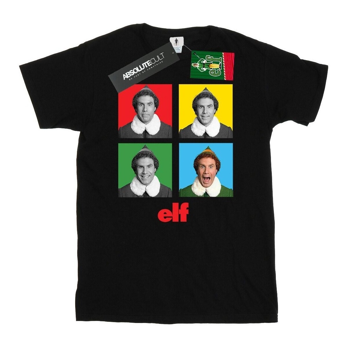 textil Hombre Camisetas manga larga Elf Four Faces Negro