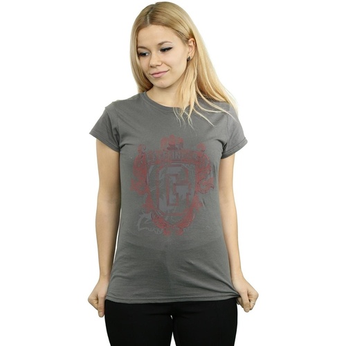 textil Mujer Camisetas manga larga Harry Potter Gryffindor Lion Crest Multicolor