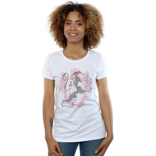 textil Mujer Camisetas manga larga Harry Potter Gryffindor Lion Crest Blanco