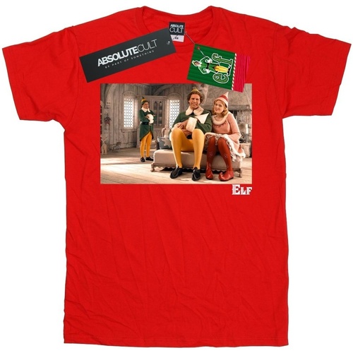 textil Hombre Camisetas manga larga Elf Family Rojo
