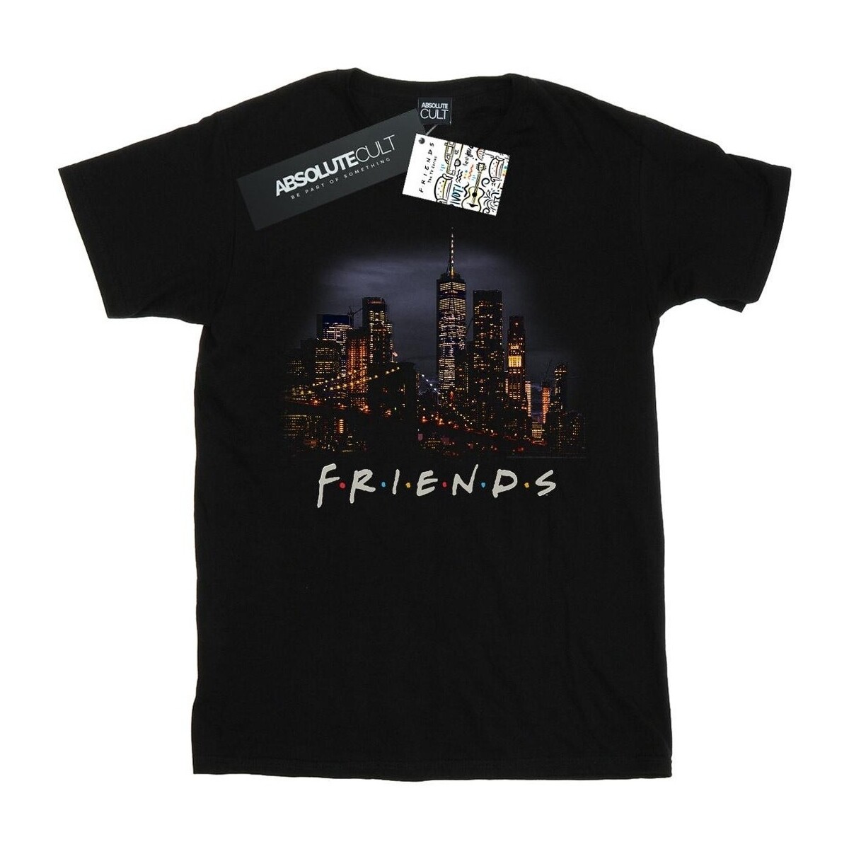 textil Mujer Camisetas manga larga Friends Night Skyline Negro