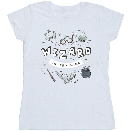 textil Mujer Camisetas manga larga Harry Potter Wizard In Training Blanco